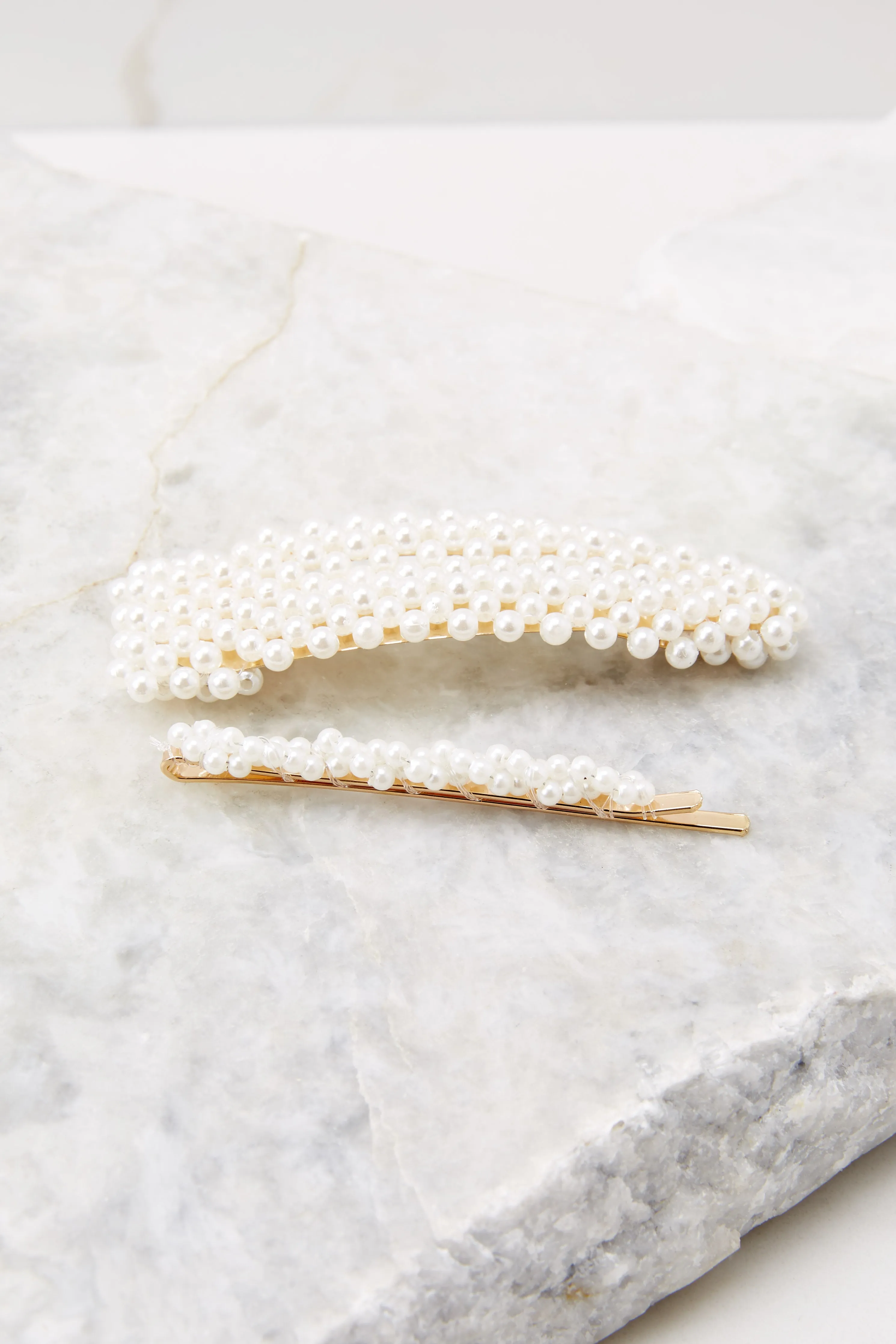 Classy Moves Gold Pearl Hair Pins