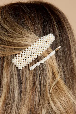 Classy Moves Gold Pearl Hair Pins