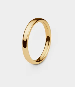 Ellipse Extra Slim Ring / 18ct Yellow Gold / Size G 1/2