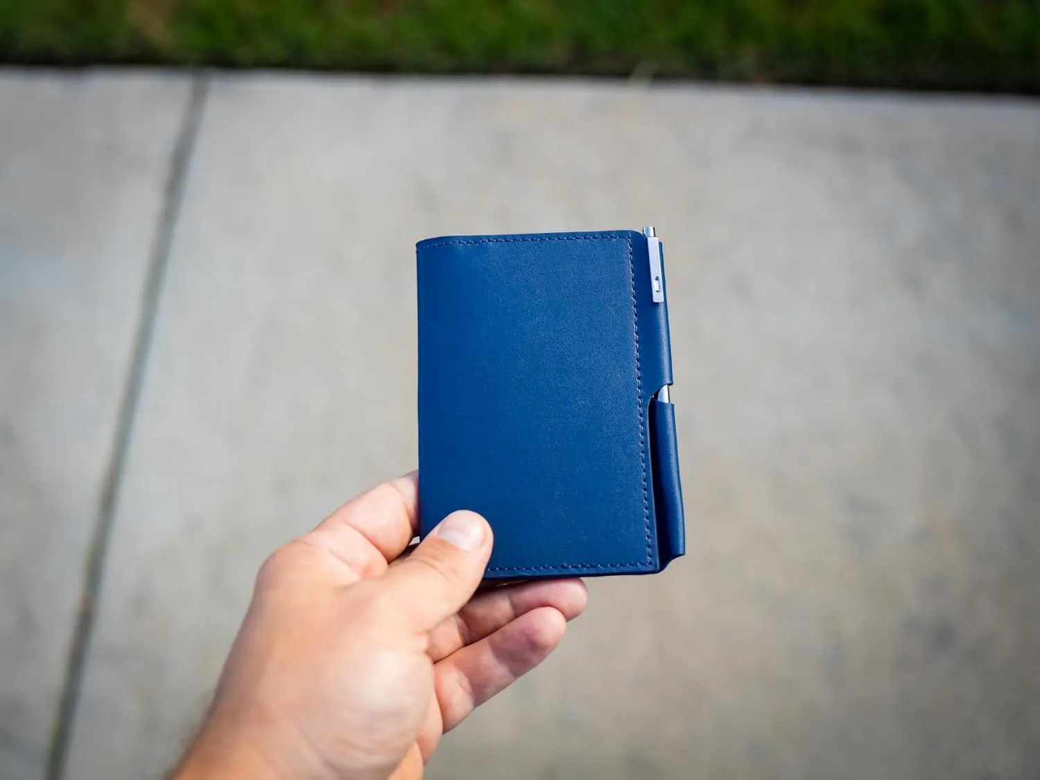 Extra Small Journal Wallet Leather Cover with Pockets Pen Holder ID holder and small pen