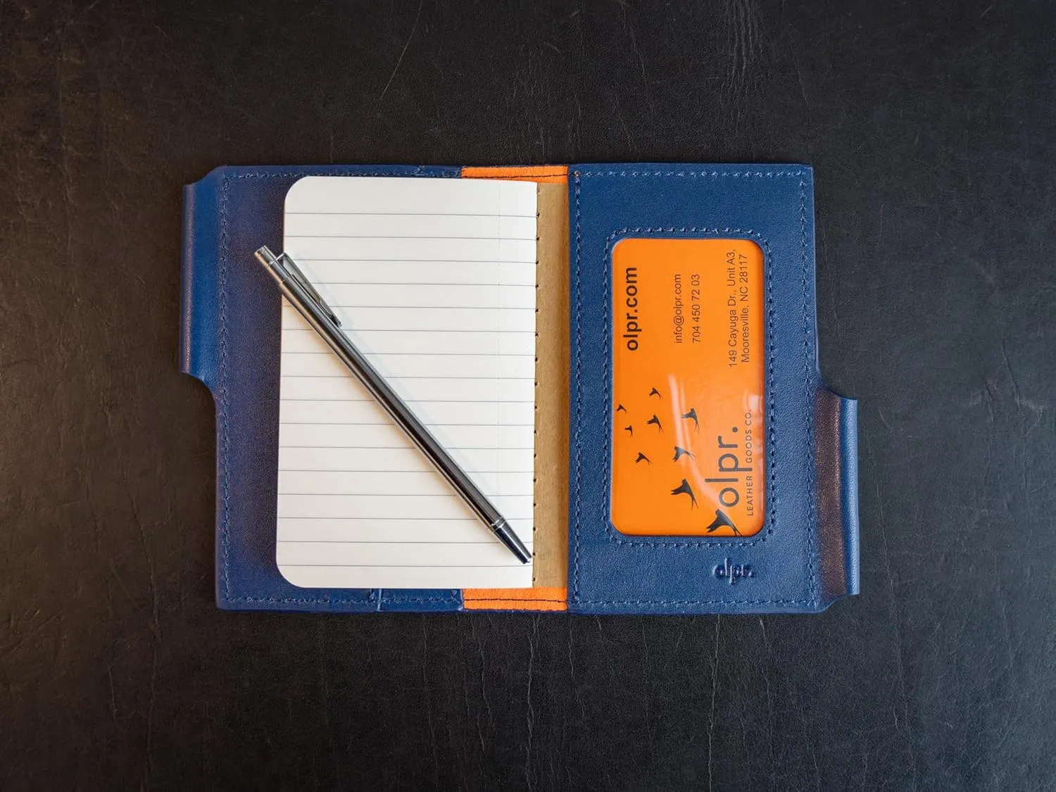 Extra Small Journal Wallet Leather Cover with Pockets Pen Holder ID holder and small pen