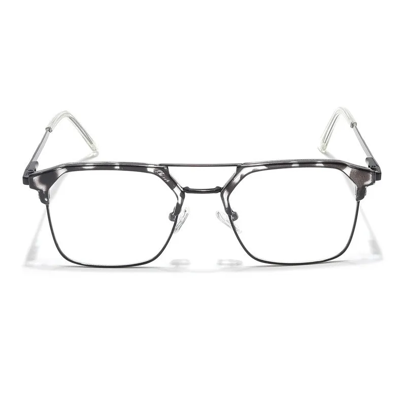 Eyejack Turbo Black & White Wayfarer Eyeglasses for Men & Women