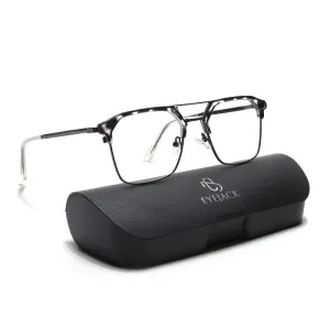Eyejack Turbo Black & White Wayfarer Eyeglasses for Men & Women