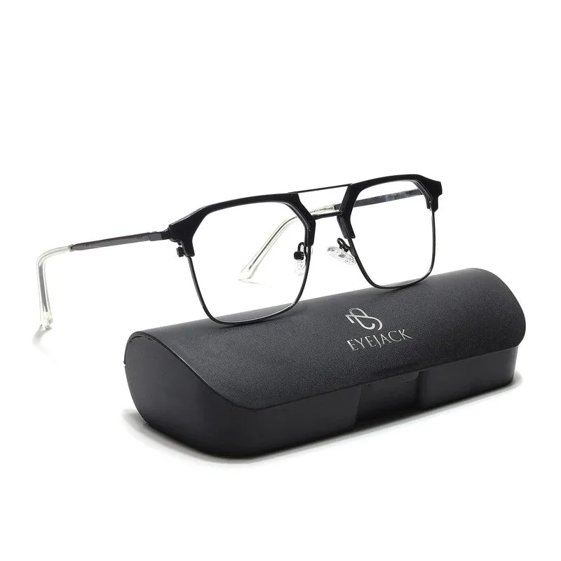 Eyejack Turbo Shine Black Wayfarer Eyeglasses for Men & Women