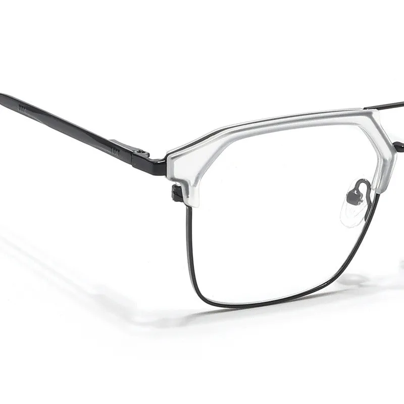 Eyejack Turbo Transparent & Black Wayfarer Eyeglasses for Men & Women