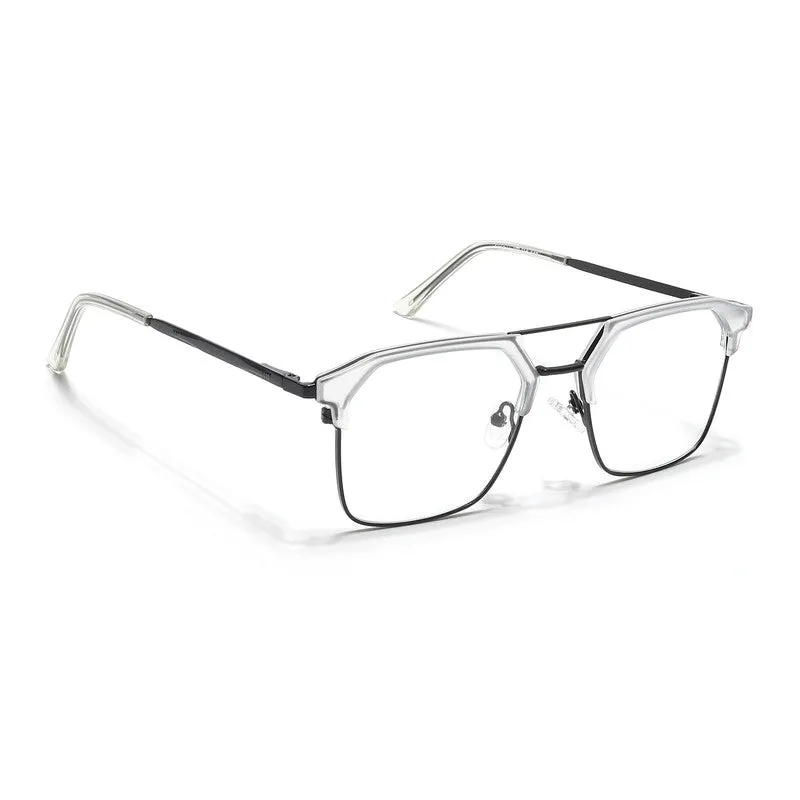Eyejack Turbo Transparent & Black Wayfarer Eyeglasses for Men & Women