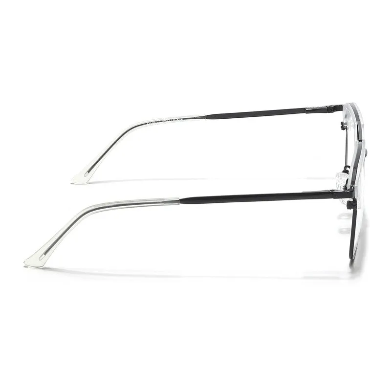 Eyejack Turbo Transparent & Black Wayfarer Eyeglasses for Men & Women