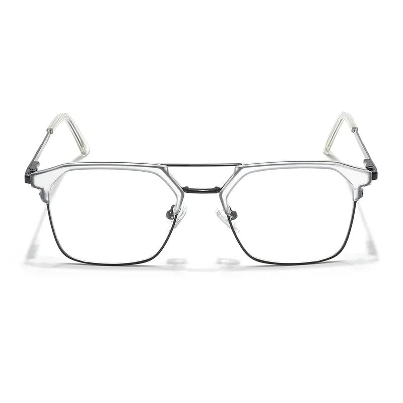 Eyejack Turbo Transparent & Black Wayfarer Eyeglasses for Men & Women