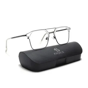 Eyejack Turbo Transparent & Black Wayfarer Eyeglasses for Men & Women
