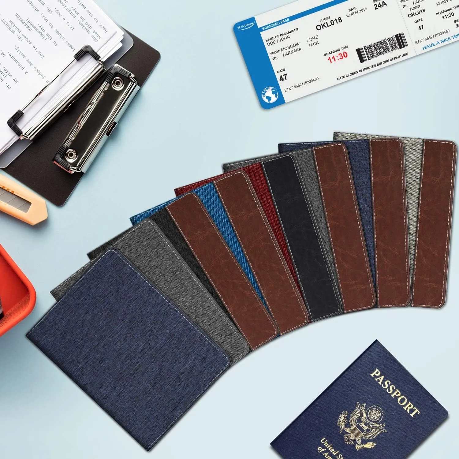 Fintie Passport Holder, Slim Travel Wallet RFID Blocking Card Case Cover Passport Cover Protector Essentials with Credit Card Slots for Women/Men