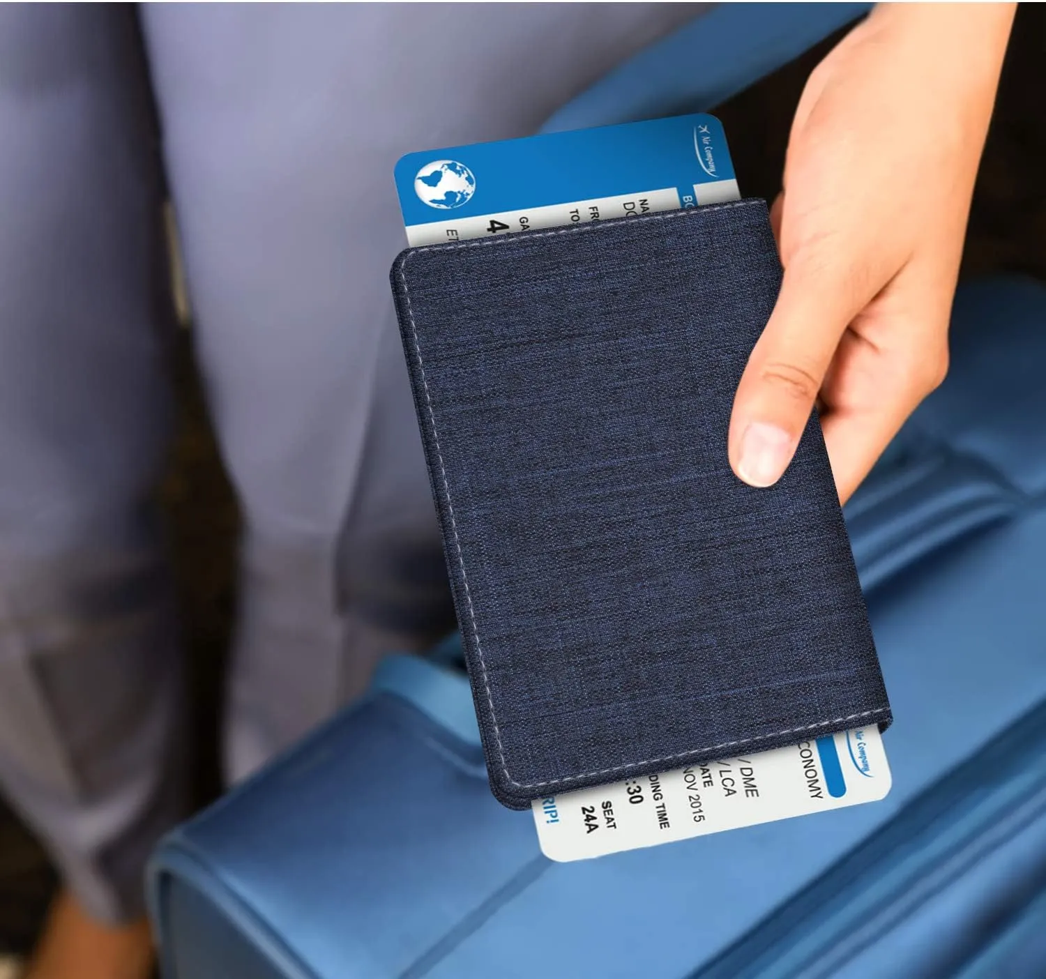 Fintie Passport Holder, Slim Travel Wallet RFID Blocking Card Case Cover Passport Cover Protector Essentials with Credit Card Slots for Women/Men