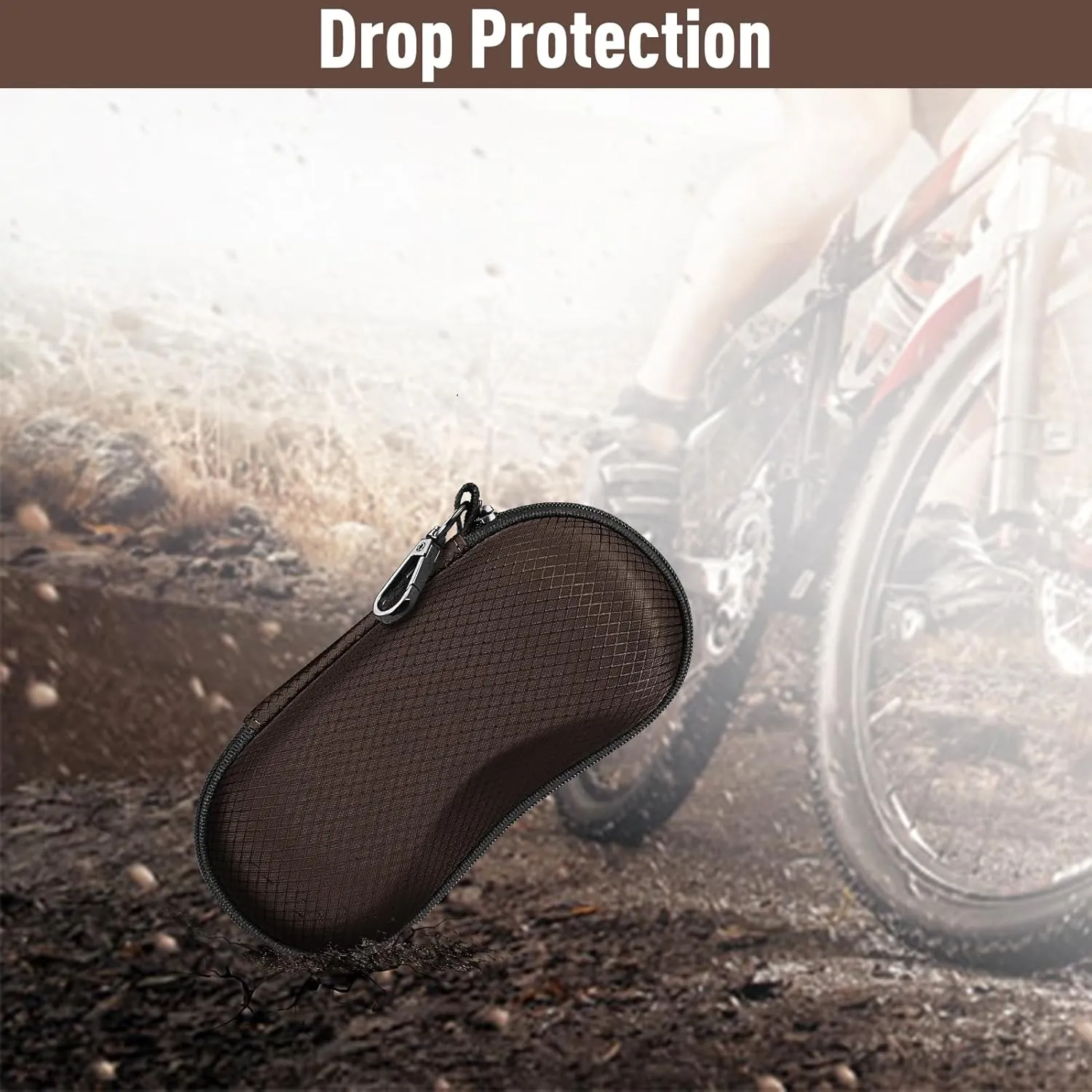 Fintie Sunglasses Case, Hard EVA Shell Shockproof Sport Glasses Case with Metal Carabiner Travel Zipper Eyeglasses Holder