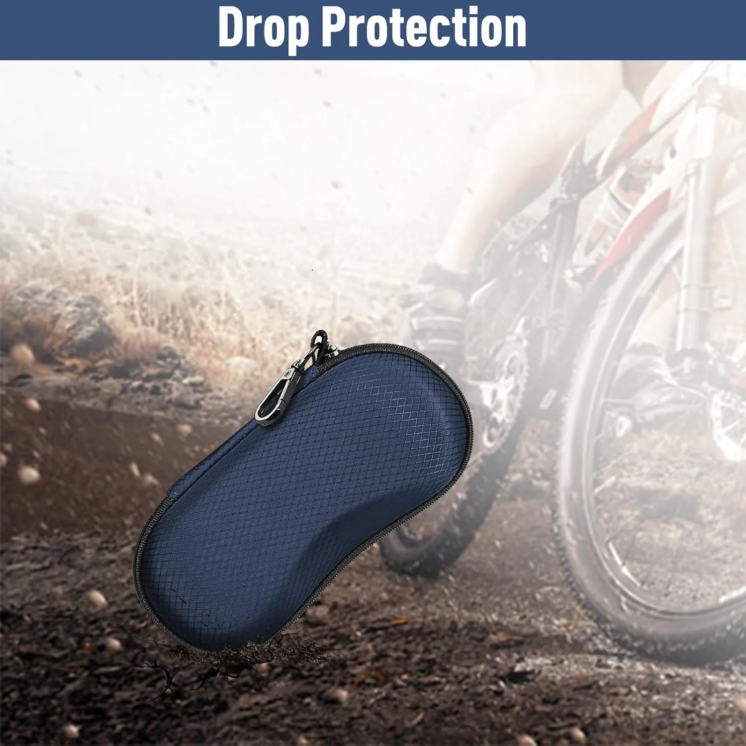 Fintie Sunglasses Case, Hard EVA Shell Shockproof Sport Glasses Case with Metal Carabiner Travel Zipper Eyeglasses Holder
