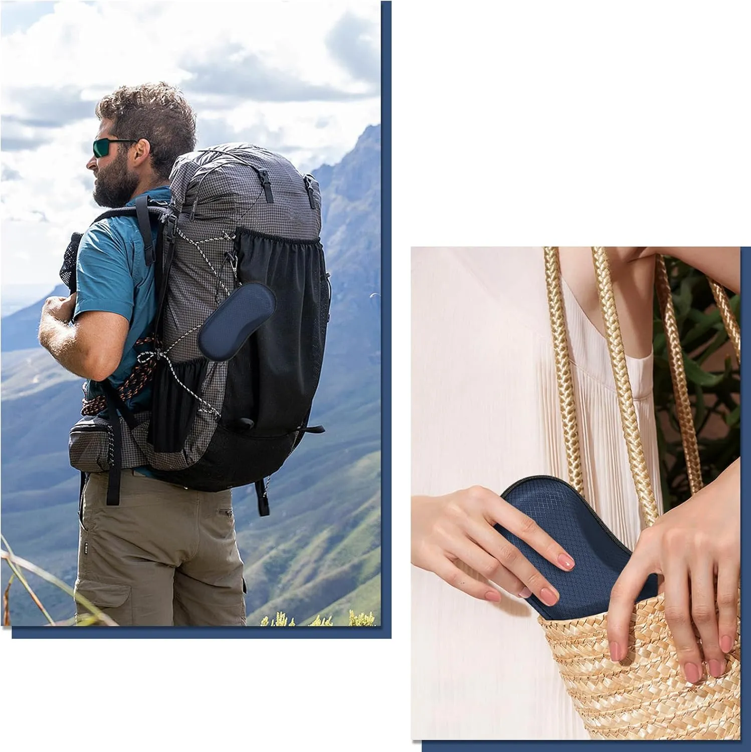 Fintie Sunglasses Case, Hard EVA Shell Shockproof Sport Glasses Case with Metal Carabiner Travel Zipper Eyeglasses Holder