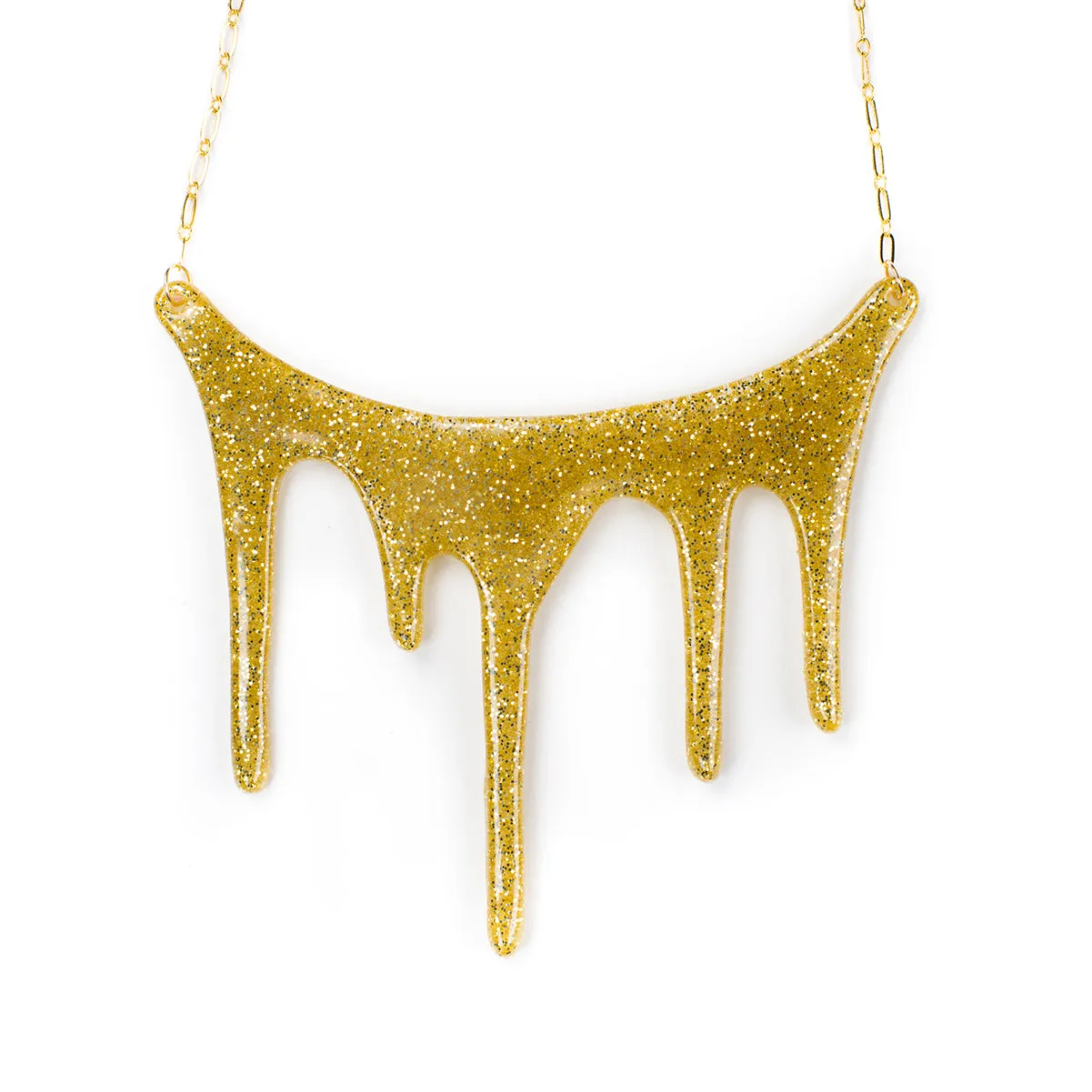 Gold Statement Necklace - Drip