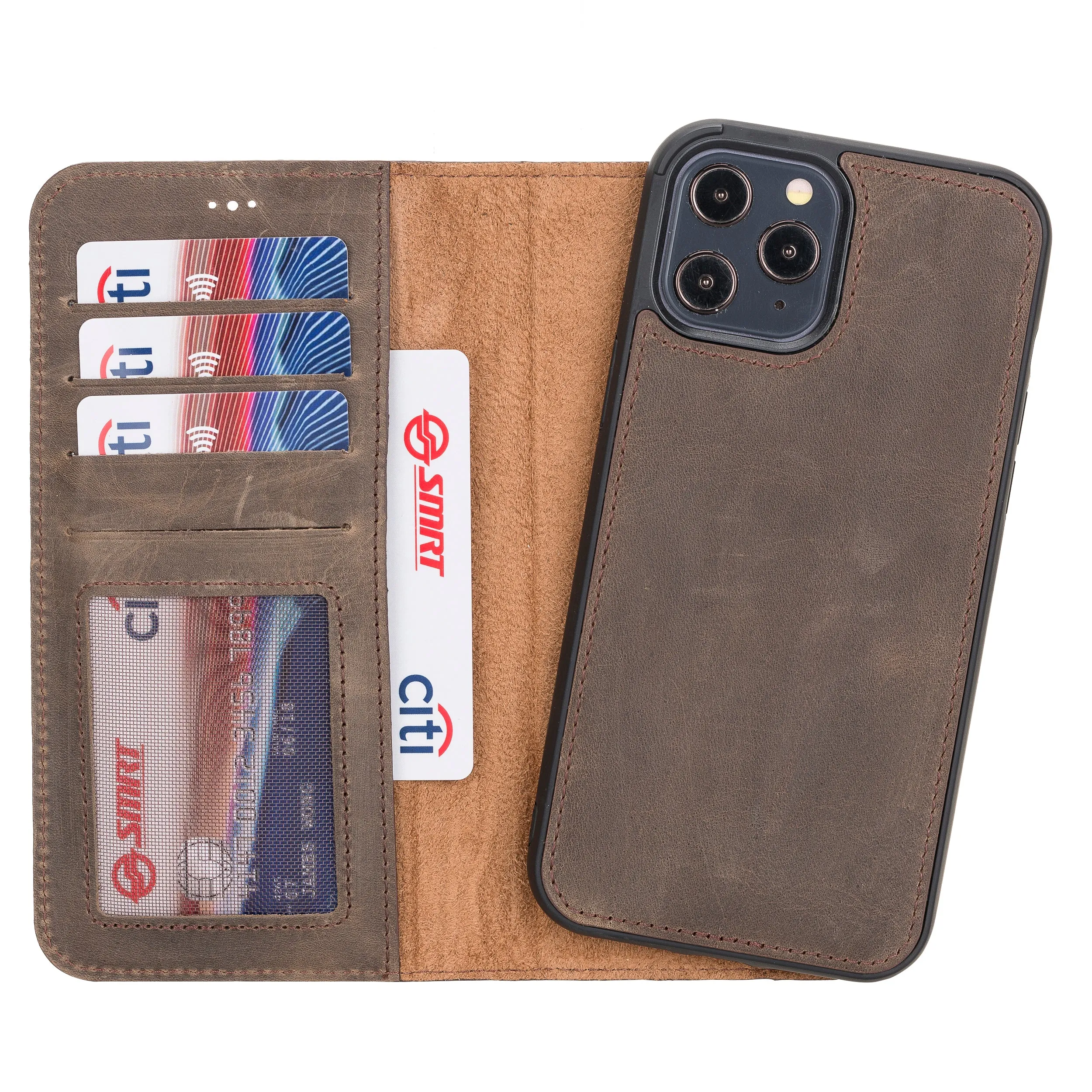 iPhone 12 Pro Max Leather Wallet Case