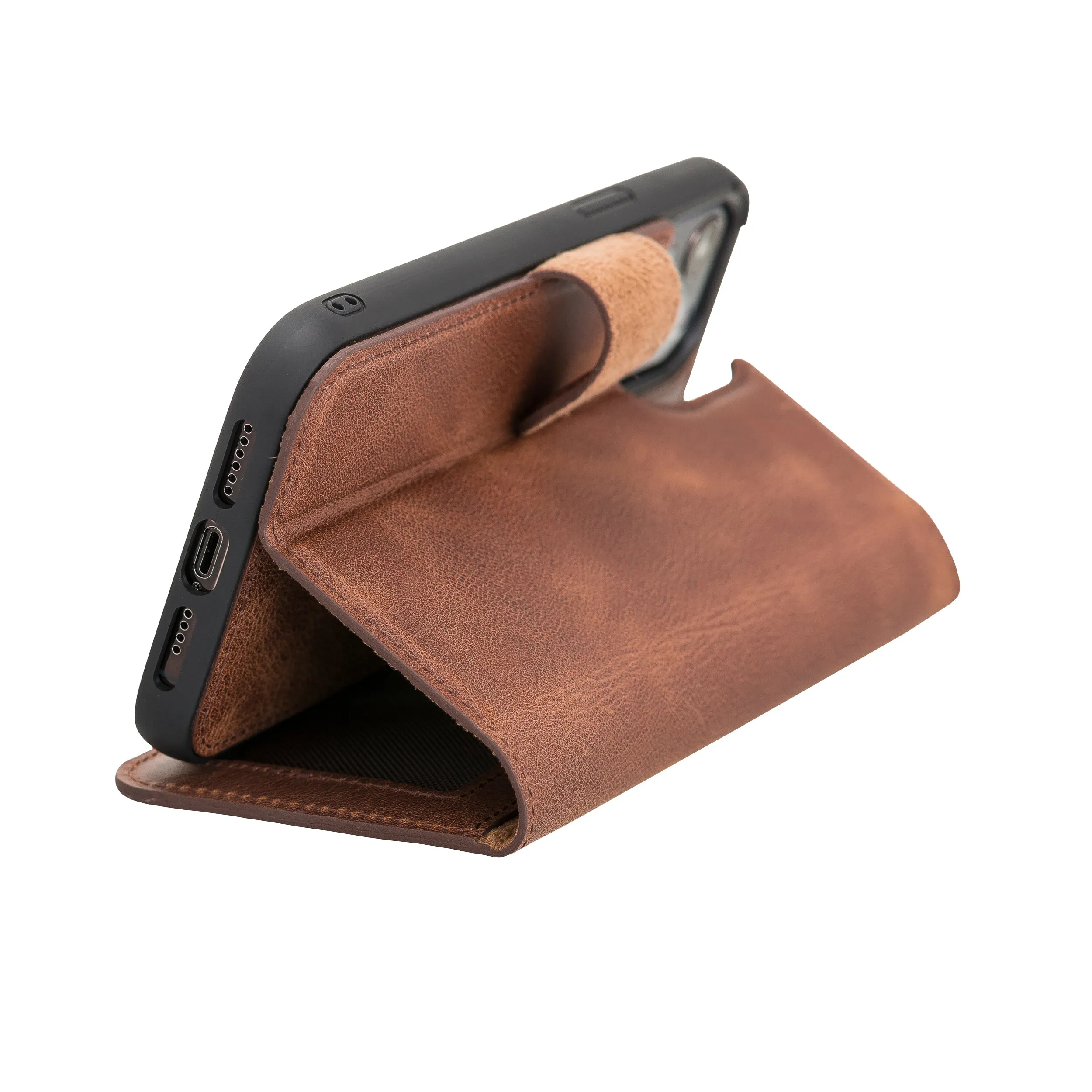 iPhone 12 Pro Max Leather Wallet Case