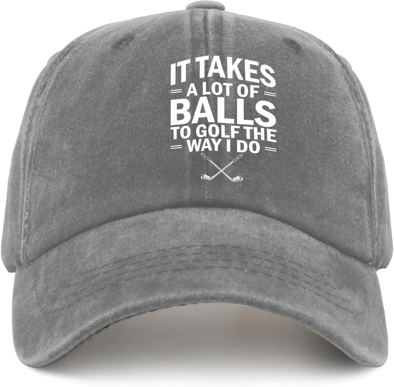It Takes A Lot of Balls to Golf The Way I Do Caps Mens Cap Pigment Black Golf Hats Men Gifts for Him Beach Cap
