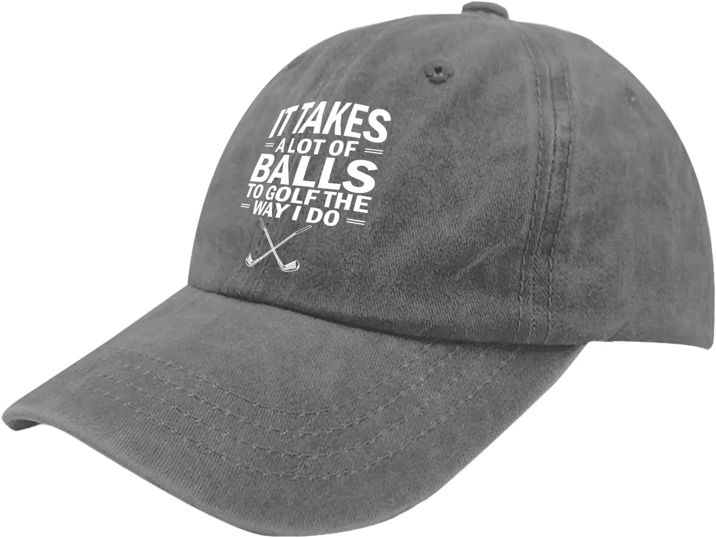 It Takes A Lot of Balls to Golf The Way I Do Caps Mens Cap Pigment Black Golf Hats Men Gifts for Him Beach Cap