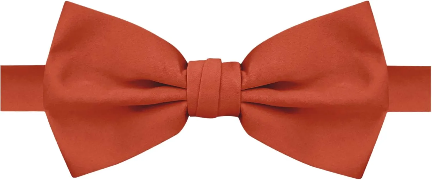 Jacob Alexander 2 Piece Set Matching Father Son Men's and Young Boys' Pre-Tied Adjustable Banded Bow Tie