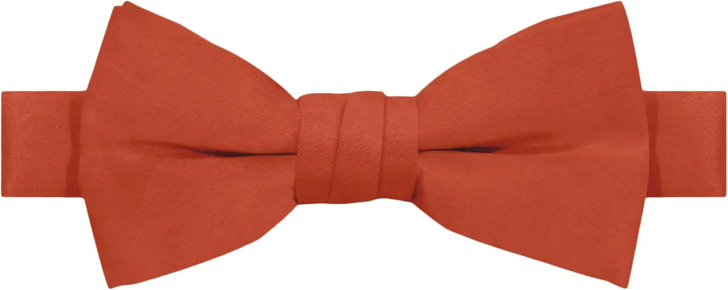 Jacob Alexander 2 Piece Set Matching Father Son Men's and Young Boys' Pre-Tied Adjustable Banded Bow Tie