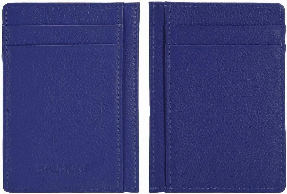 KALMORE Women's Credit Card Holder Leather Slim Minimalist Wallet