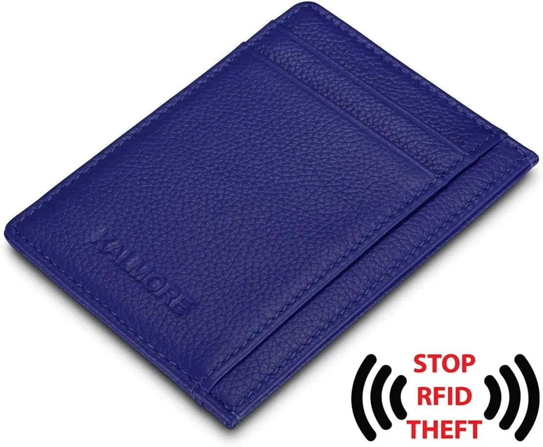KALMORE Women's Credit Card Holder Leather Slim Minimalist Wallet