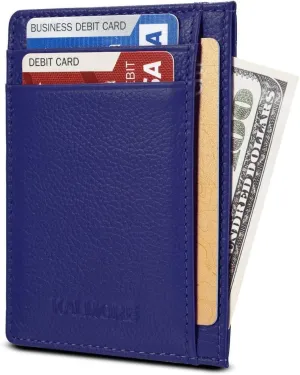 KALMORE Women's Credit Card Holder Leather Slim Minimalist Wallet
