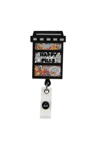 koi Women's Happy Pills Badge Reel