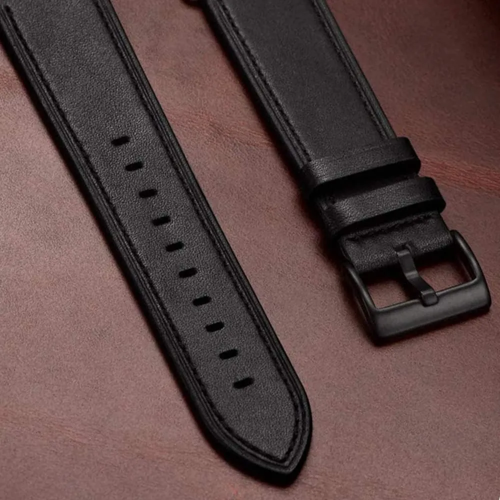 Leather Bands Compatible for Google Pixel Watch Band Leather for Men, Pixel Watch Wristband Adjustable Clasp Strap for Google Pixel Watch