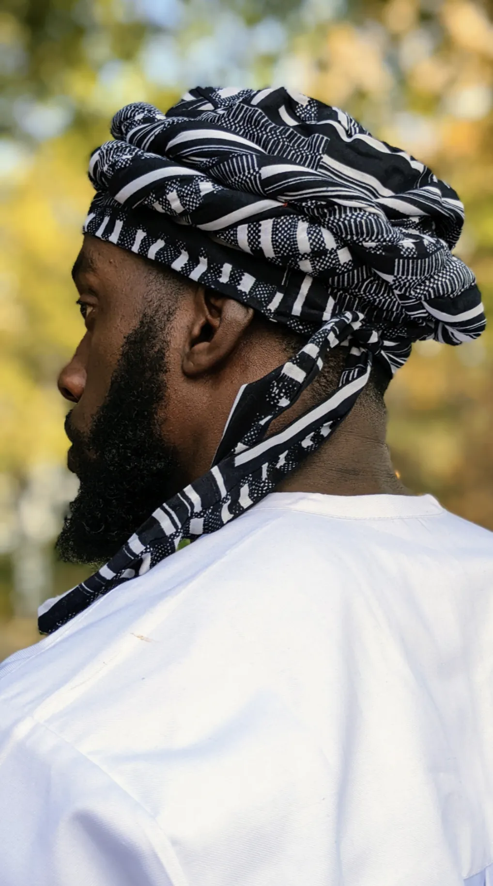 Mens Kobina Kente African print Turban Hat - DPHB0795PT