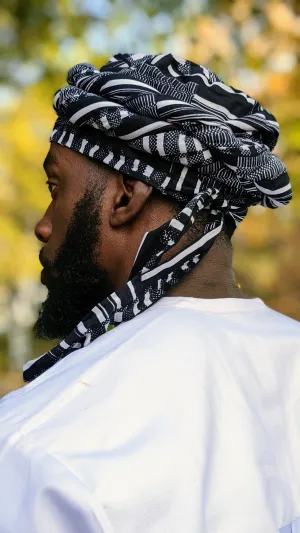 Mens Kobina Kente African print Turban Hat - DPHB0795PT