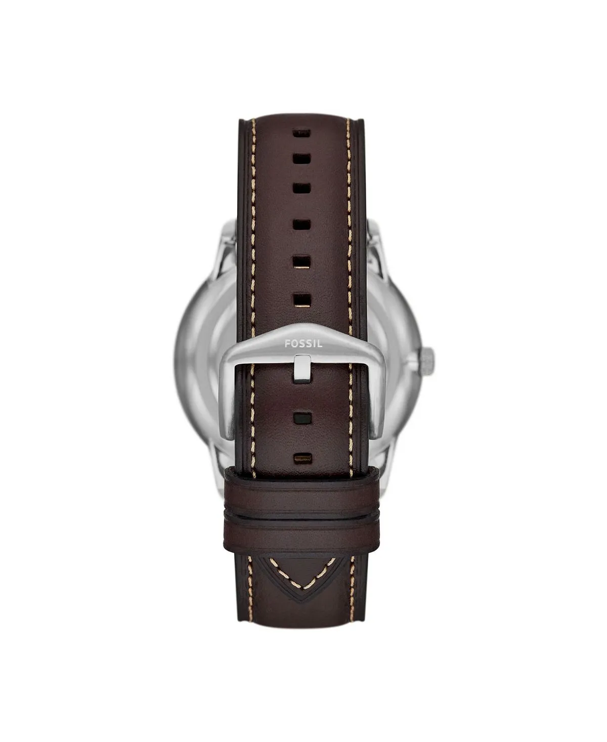 Men's watch with neutral brown leather strap, 42 mm Fossil