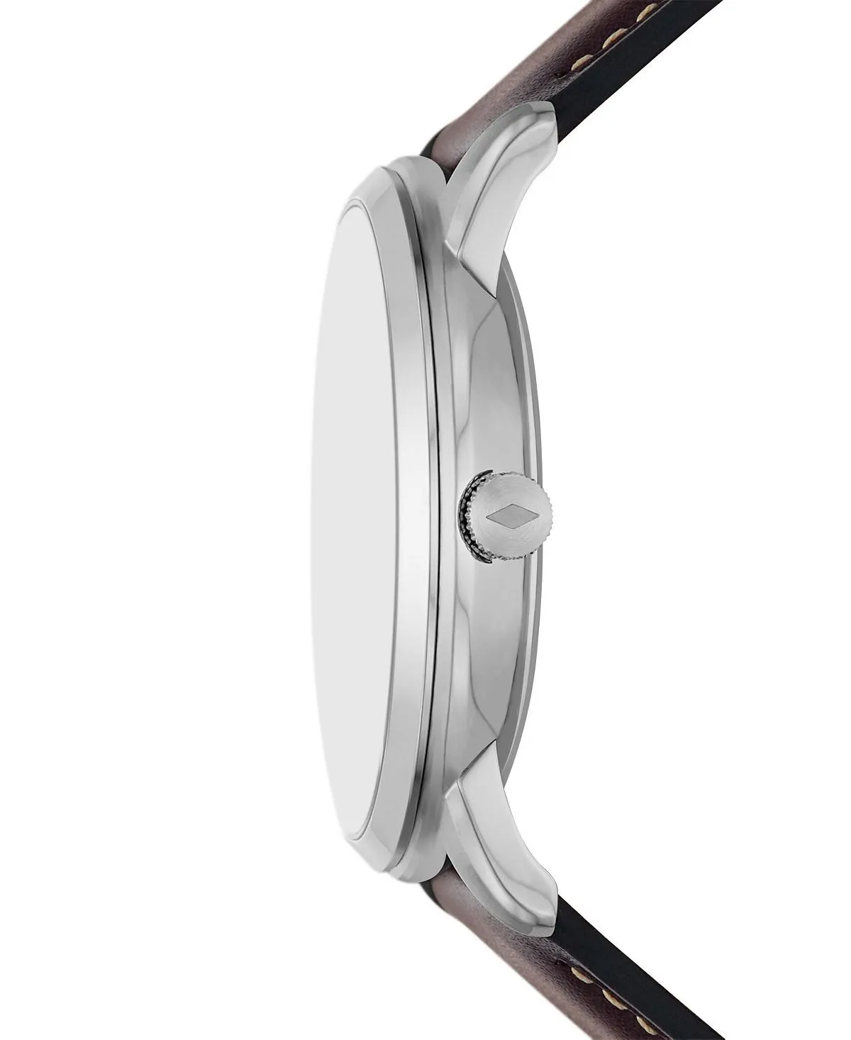 Men's watch with neutral brown leather strap, 42 mm Fossil