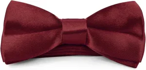 Moda Di Raza Boys Bowtie Pre-Tied Satin Formal Tuxedo Bowtie Adjustable Length Satin Kids Bow Tie
