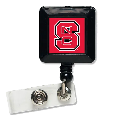 NC State Wolfpack Square Retractable Badge Holder