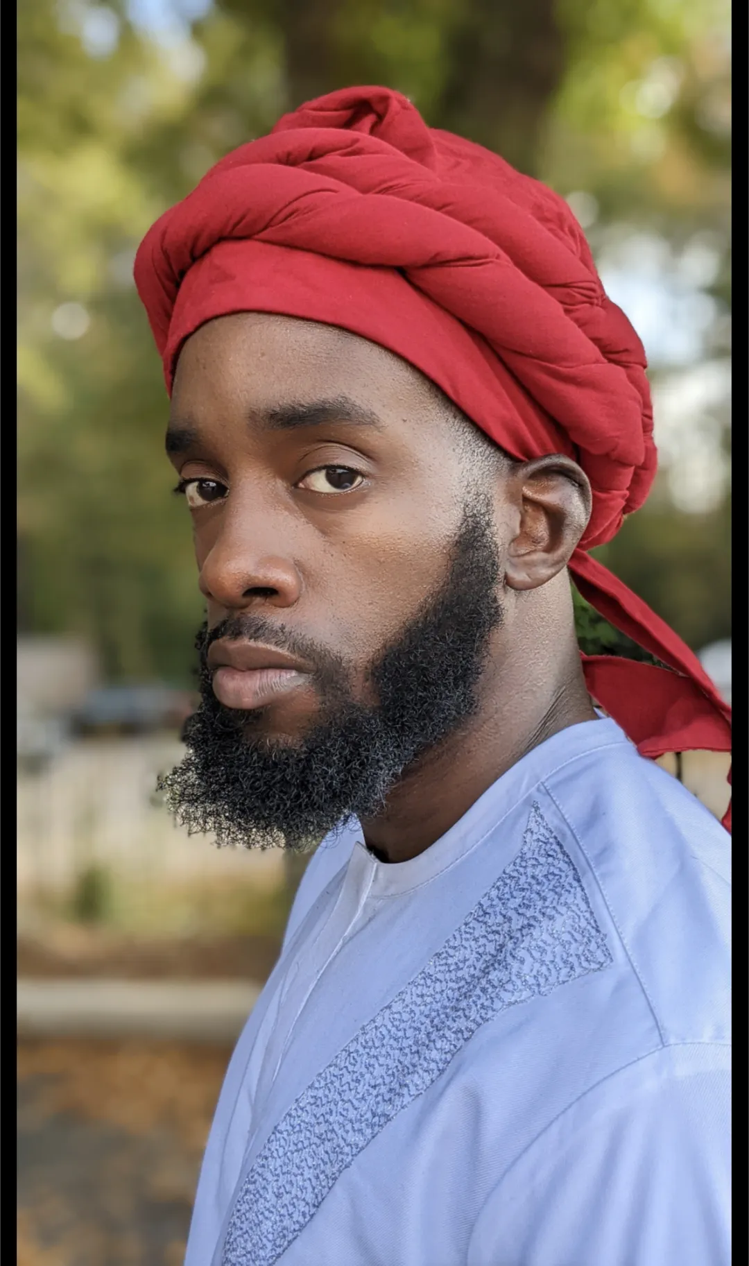 Nyekundu African pre-tied Turban wrap-DPH4097PT