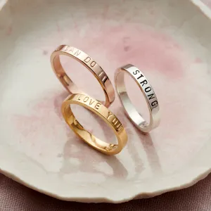 Personalised Slim Ring