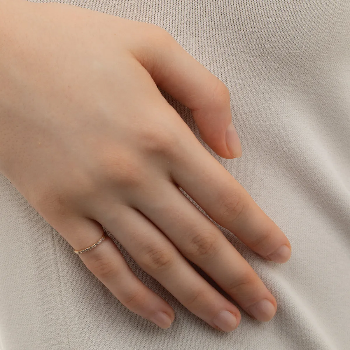 "Gossamer" Diamond Pinky Ring