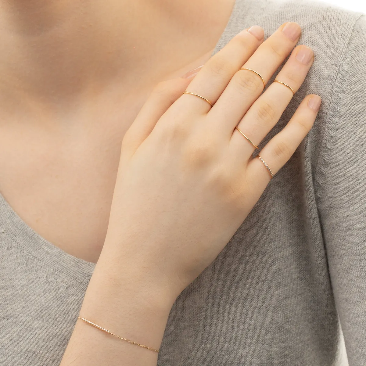 "Gossamer" Diamond Pinky Ring