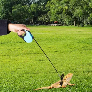 Retractable Bearded Dragon Leash with Dinosaur Wings, Comfortable Bearded Dragon Harness, Lizard Leash Bearded Dragon, 3 Sizes Adjustable Escape-Proof Design