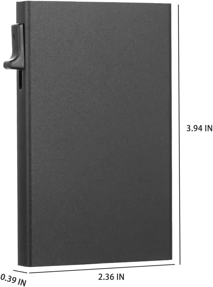 Slim Aluminum Card Holder Wallet for Men, RFID Blocking Minimalist Metal Pop Up Wallet, Holds 7  Cards (Gold)