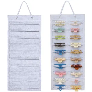 SMUK Claw Clip Organizer for Women, Hanging Mount Hair Clips Holder Organizer for Girls, Hair Bow Claw Clip Stand Storage for Wall, Door, Closet