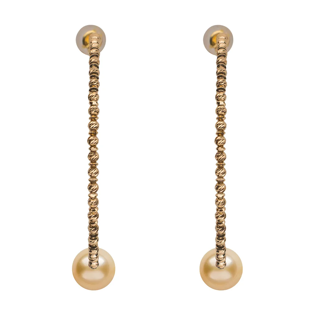 Sparkle Pearl Hoop Earrings