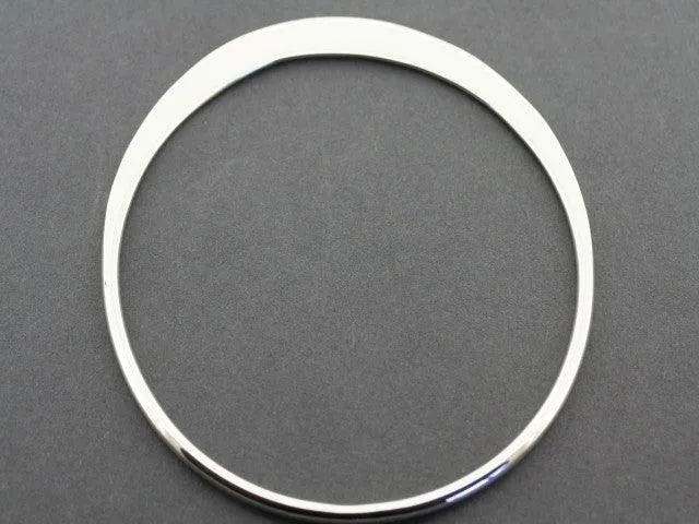 Sterling Silver Flattened Bangle