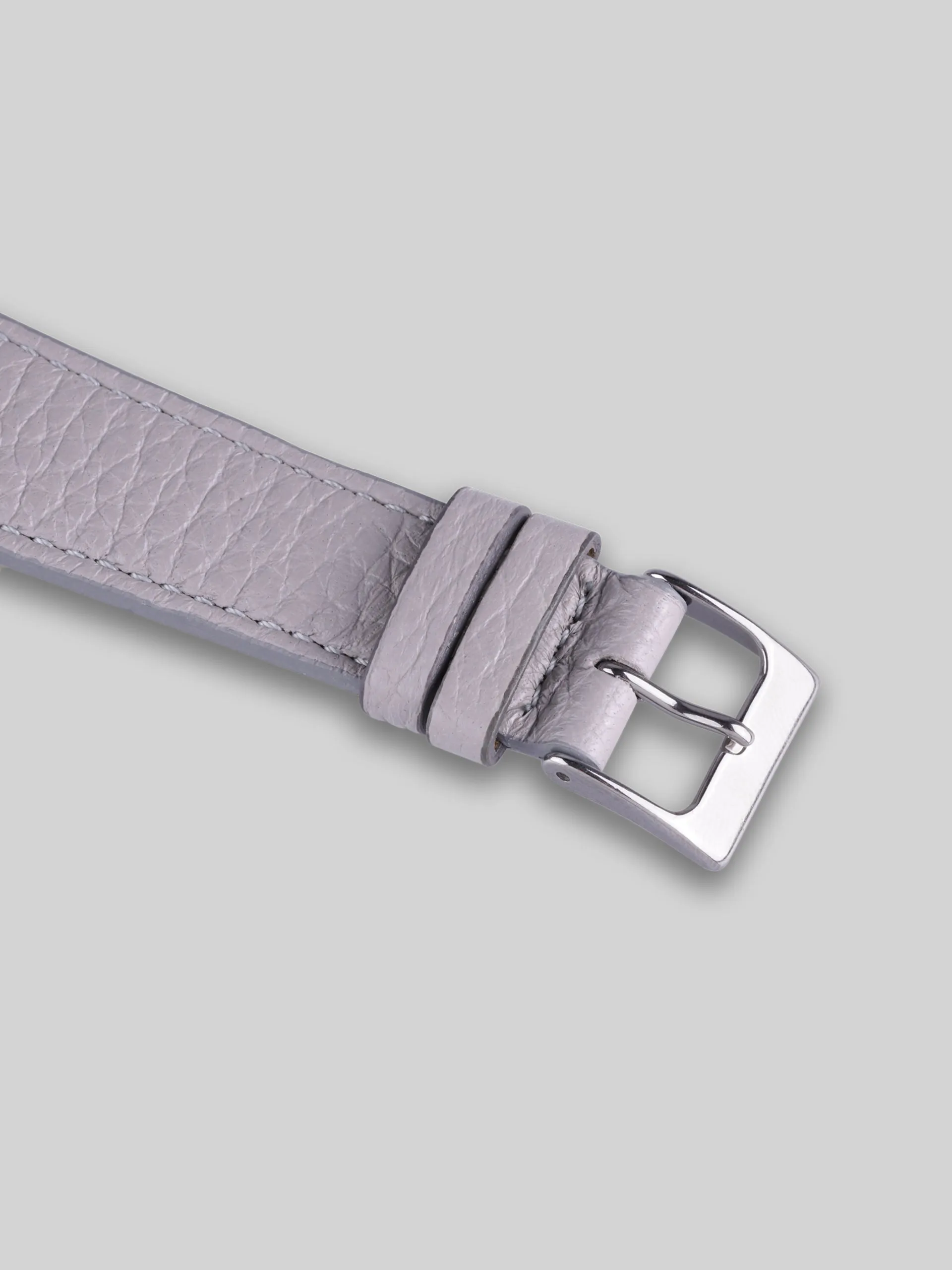 Textured Calfskin Watch Strap - Gainsboro