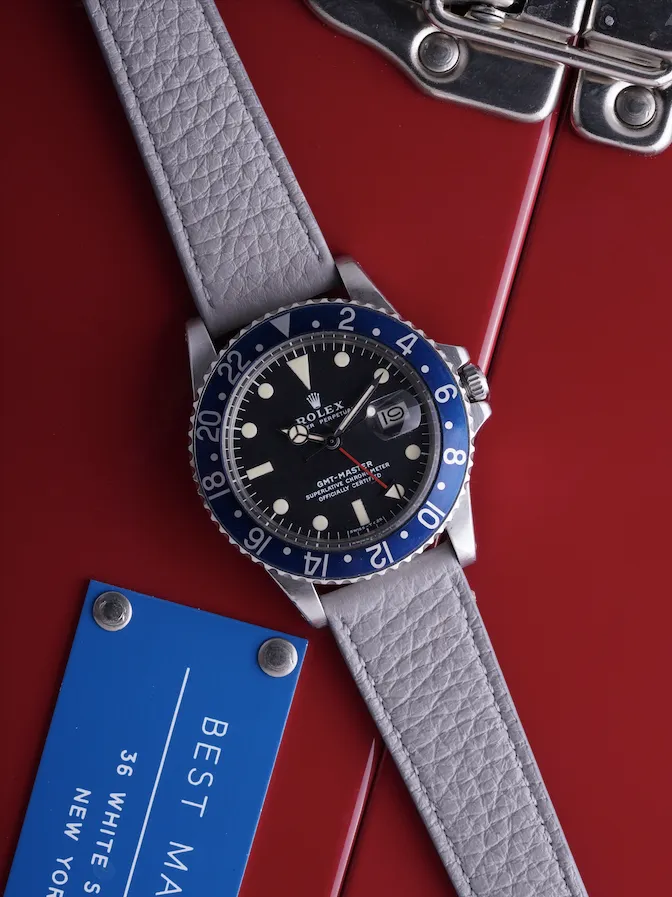 Textured Calfskin Watch Strap - Gainsboro