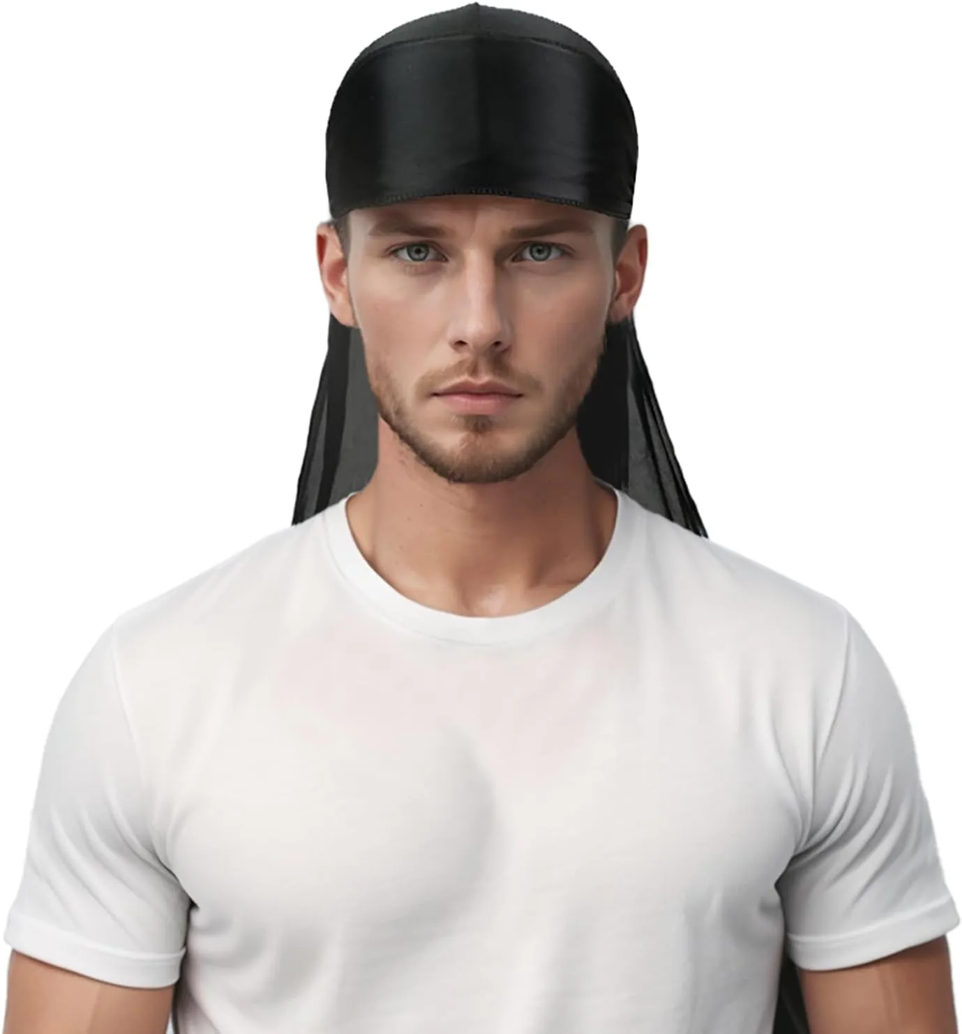 TopTie Silky Durag Headwraps Extra Long Tail Wide Straps for 360 Waves Do Rag