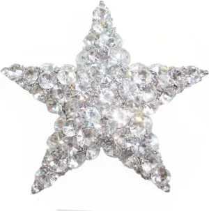 TTjewelry Wedding Bride Austria Crystal Clear Starfish Brooch Pin Bridal Star Jewelry