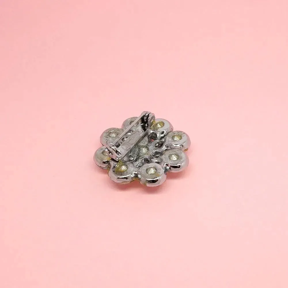 Vintage 1950s Aurora Borealis Flower Brooch